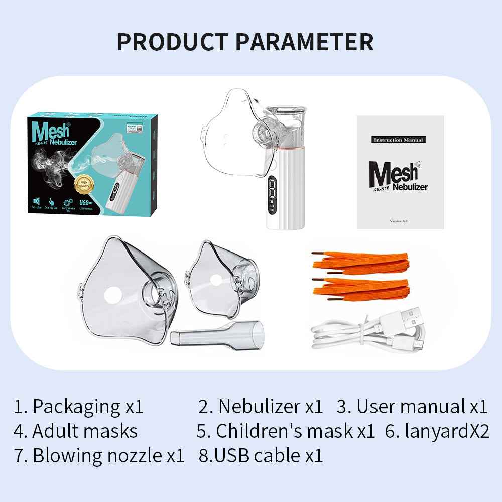 Mesh Nebulizer SY308 | CE Certified Portable Inhaler Machine for Adults & Kids