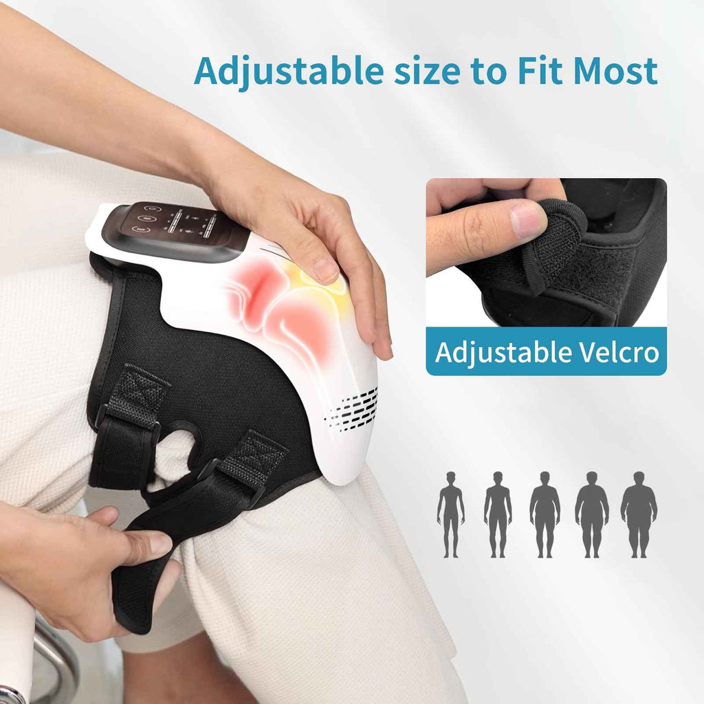 Electric Knee Massager with Heat - Rechargeable Pain Relief Therapy Device