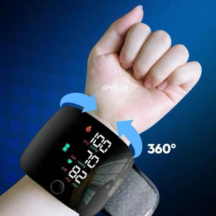 Wrist Blood Pressure Monitor - Rechargeable Digital BP Cuff with Touchscreen