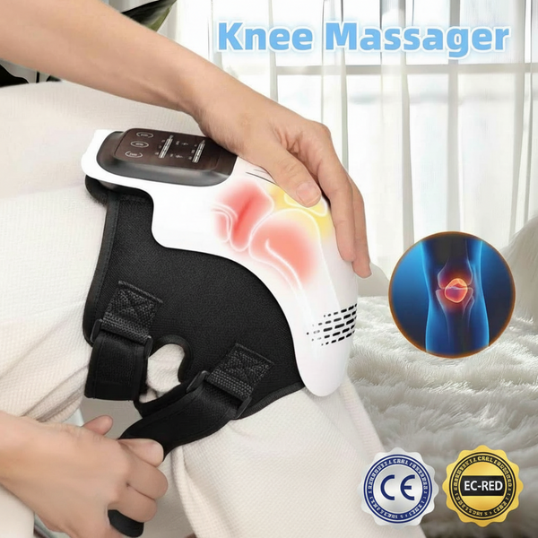 Electric Knee Massager with Heat - Rechargeable Pain Relief Therapy Device | CE & EC-RED Certified